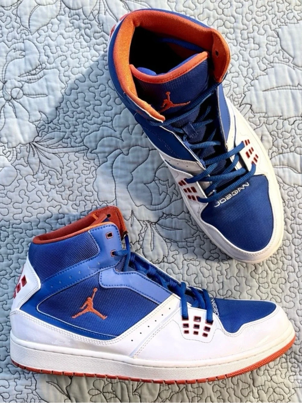 💥Nike Air Jordan 1 Flight 372704-408 Knicks Blue Orange Sz 13💛